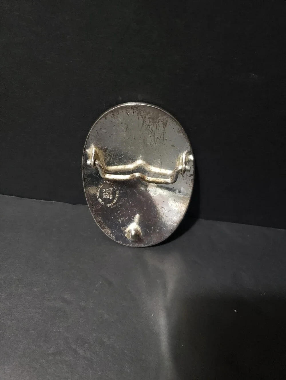 Vintage MONTANA SILVERSMITHS  Sterling Silver Plate Flower Swirl Oval Buckle